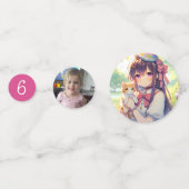  Anime Holding Kitten Meisje Verjaardag Confetti (Voorkanten)