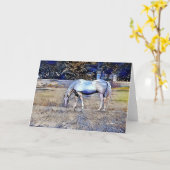 Anime Horse Art Kaart (Gele Bloem)