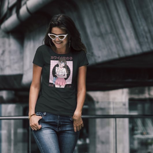 Anime Japans meisjesmodel T-shirt