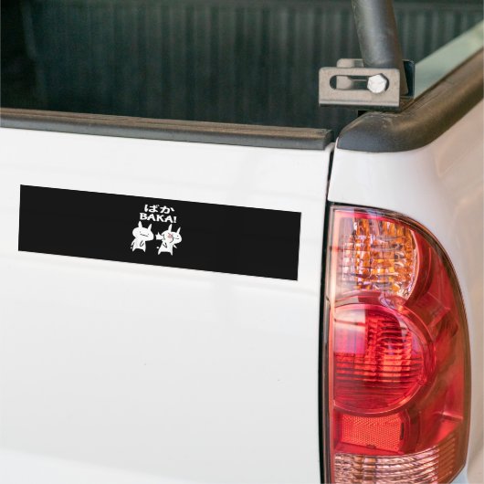 Anime Japanse Baka Rabbit Slap Funny Pullover Bumpersticker (Op Truck)