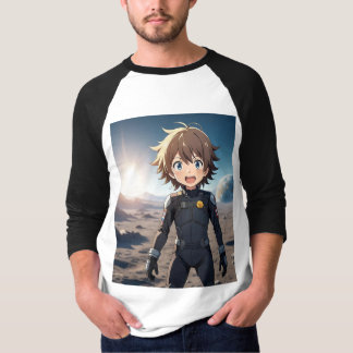 Anime Jongen Astronaut op Buitenaardse Planeet – S T-shirt