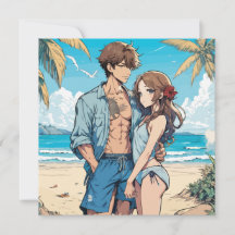 Anime jongen en meisje