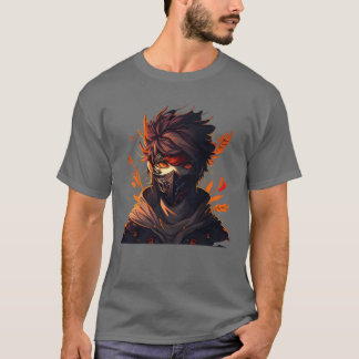 Anime-jongen met masker manga-fan knap t-shirt