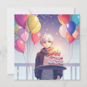 Anime Jongen verjaardagskaart