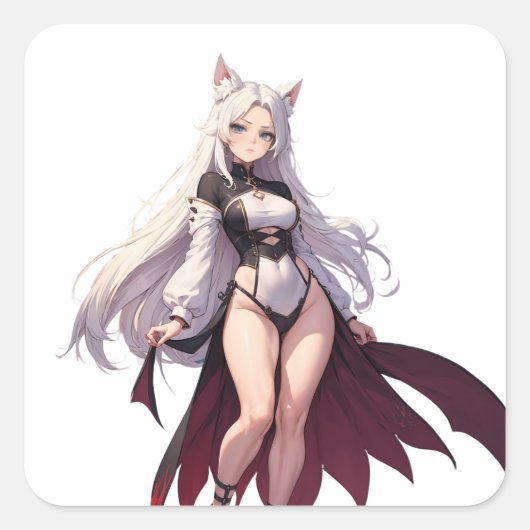 Anime Joy Vierkante Sticker (Voorkant)