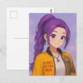 Anime K-Pop Idol Group | Original Manga-Style Pop Briefkaart (Voorkant / Achterkant)