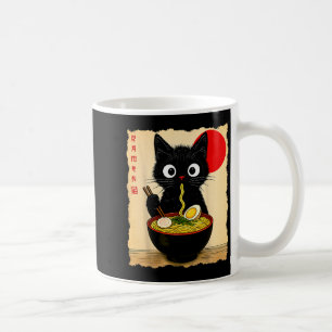 Anime Kat Ramen Japanse Grappige Kat Grafische T-s Koffiemok