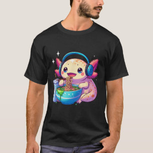 Anime Kawaii Axolotl Eet Ramen Noedels Kinderen T- T-shirt