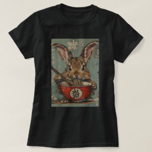 Anime Kawaii Bunny Eten Ra Noodles Konijn T-shirt