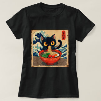 Anime Kawaii Cat Ramen Japanse Vibes T-shirt