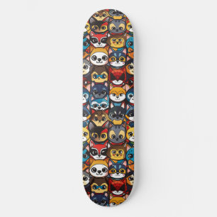 Anime Kawaii Chibi Lieve Superheld Katten Skateboard