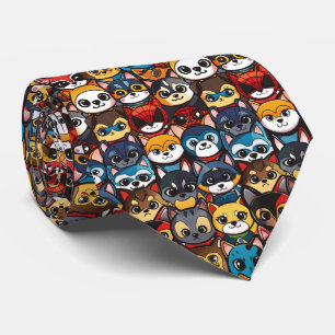 Anime Kawaii Chibi Lieve Superheld Katten Stropdas