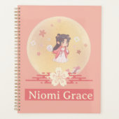 Anime Kawaii Girl Coral Cream Planner (Voorkant)