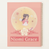 Anime Kawaii Girl Coral Cream Planner (Achterkant)