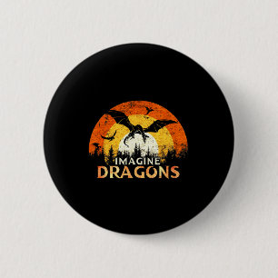 Anime Kawaii Mythical Fantasy Dragons Imagine Vint Ronde Button 5,7 Cm