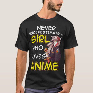 Anime Kawaii voor vrouwen en meisjes als Anime-lie T-shirt