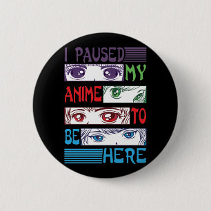 Anime kijkt naar Girl Otaku Teen Japans Manga Ronde Button 5,7 Cm