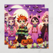 Anime Kind Halloween Kaart (Voorkant / Achterkant)