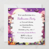 Anime Kind Halloween Kaart (Achterkant)