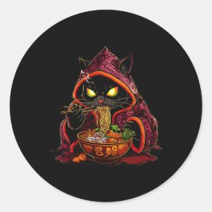 Anime Kinder Cat Ramen Japans Kinder Kawaii Cat Ra Ronde Sticker