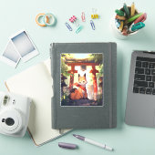 Anime Kitsune Leuke Fox Fantasy Kunst Sticker (iPad Cover)
