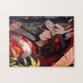 Anime Kitsune Meisje Leuke Fox Fantasy Kunst Legpuzzel (Horizontaal)