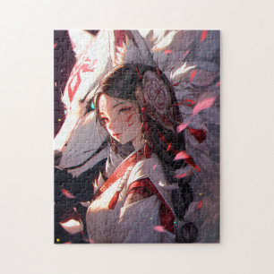 Anime Kitsune Meisje Leuke Fox Fantasy Kunst Legpuzzel