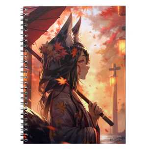 Anime Kitsune Meisje Leuke Fox Fantasy Kunst Notitieboek