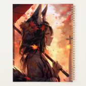 Anime Kitsune Meisje Leuke Fox Fantasy Kunst Planner (Achterkant)