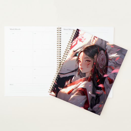 Anime Kitsune Meisje Leuke Fox Fantasy Kunst Planner (Display)