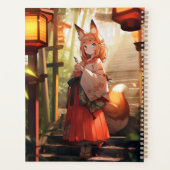 Anime Kitsune Meisje Leuke Fox Fantasy Kunst Planner (Achterkant)