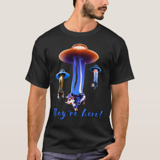 Anime Koeien in de ruimte Alien Invasion T-shirt