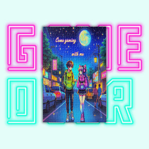 Anime Kom Gaming met mij Legpuzzel