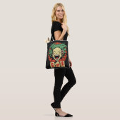 Anime lachende canvas tas (Op model)