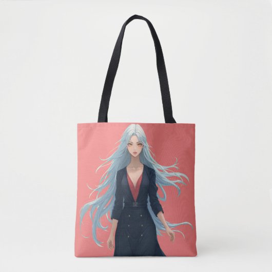 Anime Lady Love Canvas tas (Voorkant)