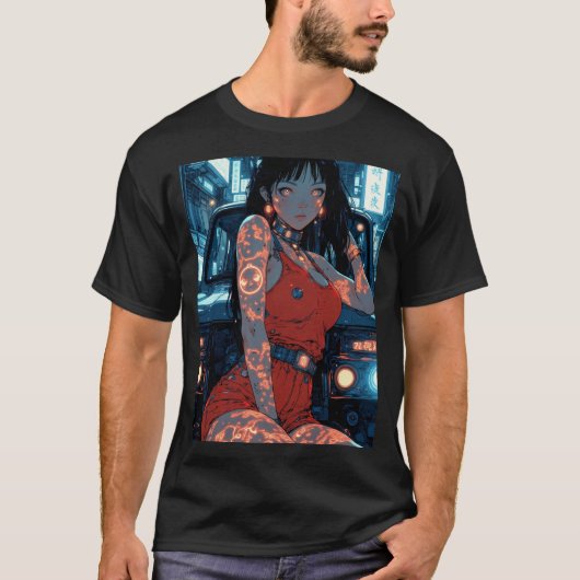 Anime lady t-shirt (Voorkant)