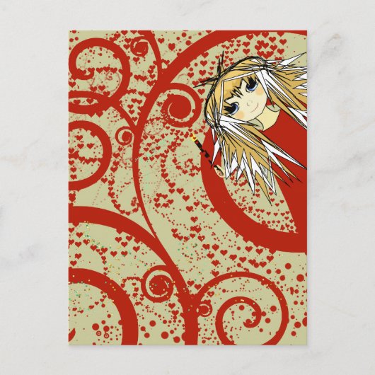 Anime Love- Personalize Briefkaart (Voorkant)