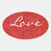 Anime Love - Personalize - Ovale Sticker (Voorkant)