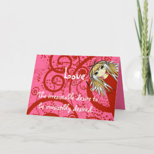 Anime Love-Quote~Robert Frost Feestdagen Kaart