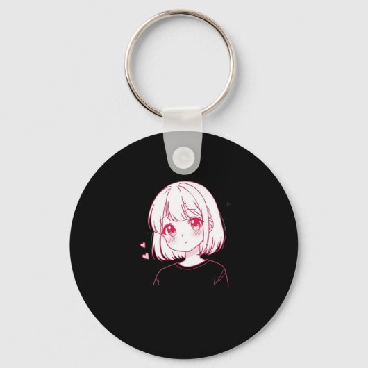 "Anime Love Vibes" Sleutelhanger (Voorkant)