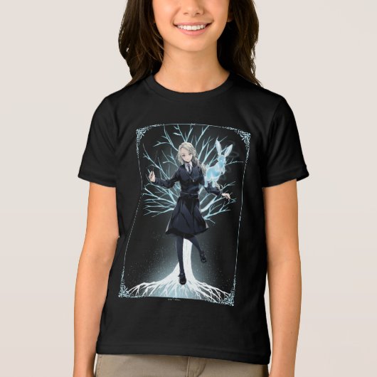 Anime Luna Lovegood's Konijn Patronus Tri-Blend Shirt (Voorkant)