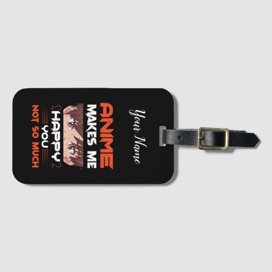 Anime maakt me blij dat je niet zo veel bagagelabel (Voorkant (horizontaal))