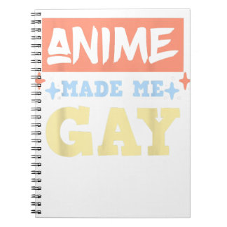 Anime Made Me Gay Funny Anime Meme LBGTQ Gay Pride Notitieboek
