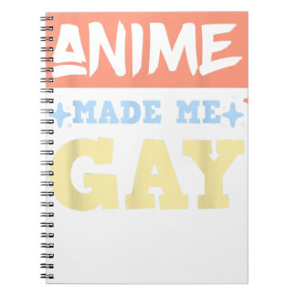 Anime Made Me Gay Funny Anime Meme LBGTQ Gay Pride Notitieboek