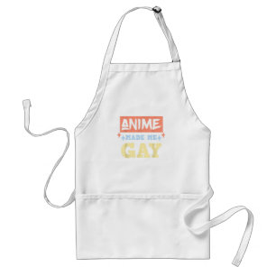 Anime Made Me Gay Funny Anime Meme LBGTQ Gay Pride Standaard Schort