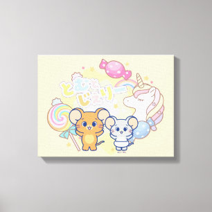 Anime Magical Candyland beroemd gemaakt door Jerry Canvas Afdruk