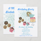 Anime Magical Days Invitation Birthday Party Kaart (Voorkant / Achterkant)