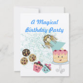Anime Magical Days Invitation Birthday Party Kaart (Achterkant)