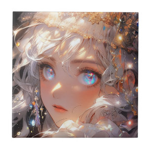 Anime Magisch Meisje Fantasy Kunst Tegeltje