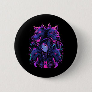 Anime Manga Cyberpunk Esthetische Techwear Harajuk Ronde Button 5,7 Cm